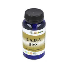 ALFA HERBAL Gaba 500Mg 60Cap Ácido Gamma Aminobutírico Neurotransmisor Sistema Nervioso Central