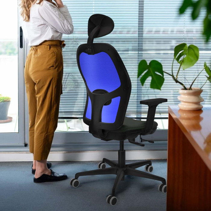 PIQUERAS Y CRESPO Silla de oficina Jorquera Gris con Mecanismo Sincro/Traslack
