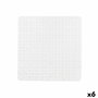 Alfombrilla Antideslizante para Ducha Berilo Blanco PVC 6 x 50 x 6 cm 50,3 x 50,3 x 0,7 cm Cuadros (6 Unidades)