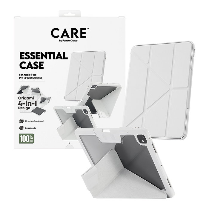 PanzerGlass Funda CARE by TPU Essential Case Gris para Apple iPad Pro 13 Pulgadas (2024-2025), Compatible, Material 60% Reciclado PanzerGlass Funda CARE by TPU Essential Case Gris para Apple iPad Pro 13 Pulgadas (2024-2025), Compatible, Material 60% Reciclado