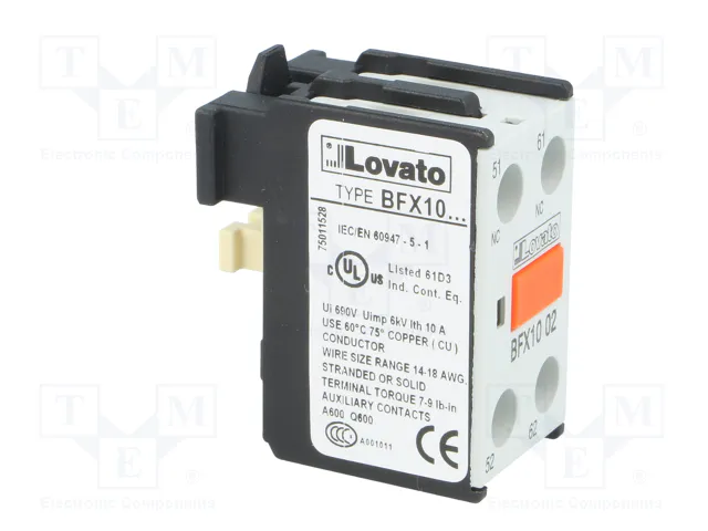 LOVATO ELECTRIC Contactores auxiliares BF NC x2