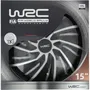 WRC 4 Enjo Bi-colo 15 TURBO Juego de 4 Tapacubos para Ruedas de 15 Pulgadas Bicolores Negro Mate y Gris Plateado ABS
