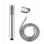 Wenko Conjunto de ducha basic con cabezal de 5 funciones, manguera 150 cm y soporte ajustable