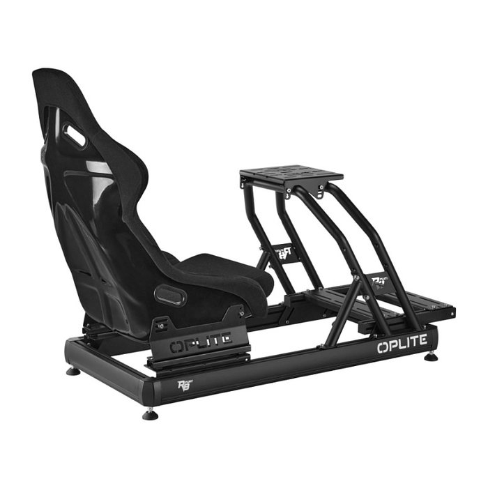 Oplite 102842 OPLite Cockpit R8 Fury Cabina de Carreras Negro con Sensor 200 kg y Par Motor 35 Nm, Acero, 150-210 cm, 150 kg