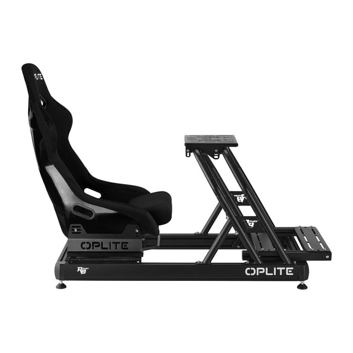 Oplite 102842 OPLite Cockpit R8 Fury Cabina de Carreras Negro con Sensor 200 kg y Par Motor 35 Nm, Acero, 150-210 cm, 150 kg