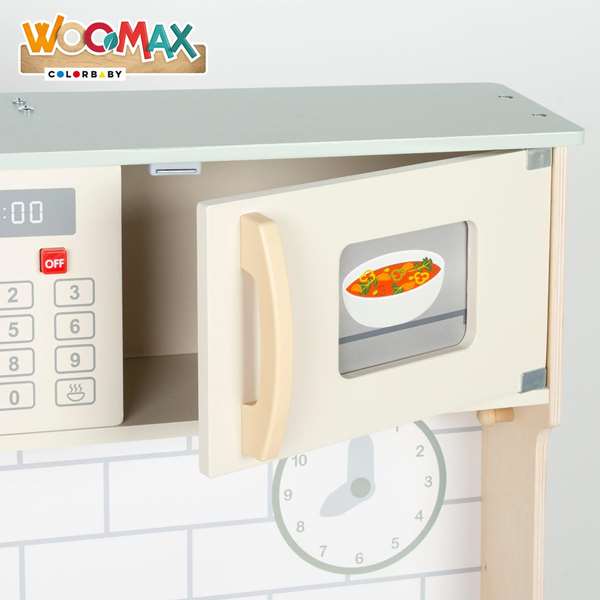 Color Baby Cocina Electrónica de Madera y PVC para Niños +3 Años 70x30x100 cm con Horno, Luces y Sonidos
