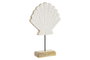 DKD Home Decor Decoración de Concha en Mango y Metal con Acabado Craquelado