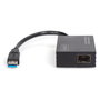 Digitus Adaptador de Red SFP Gigabit USB 3.0, Conectividad USB Tipo A a SFP, IC RTL8153, Plug and Play, Negro