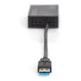 Digitus Adaptador de Red SFP Gigabit USB 3.0, Conectividad USB Tipo A a SFP, IC RTL8153, Plug and Play, Negro