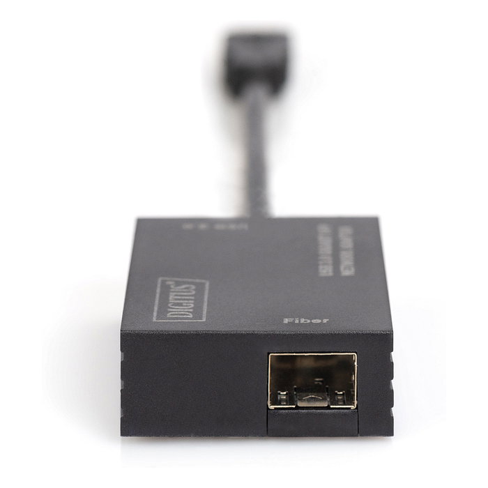 Digitus Adaptador de Red SFP Gigabit USB 3.0, Conectividad USB Tipo A a SFP, IC RTL8153, Plug and Play, Negro