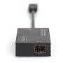 Digitus Adaptador de Red SFP Gigabit USB 3.0, Conectividad USB Tipo A a SFP, IC RTL8153, Plug and Play, Negro