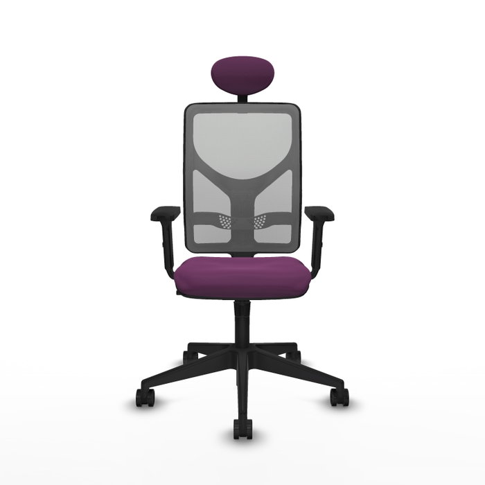 PIQUERAS Y CRESPO Silla de oficina Motilla con mecanismo Sincro, Morado y Gris