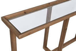 DKD Home Decor Consola 33 x 75 x 120 cm Marron Abeto Cristal