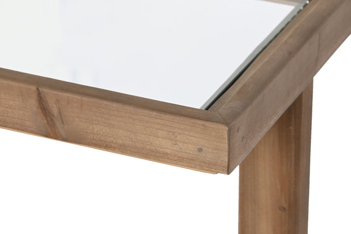 DKD Home Decor Consola 33 x 75 x 120 cm Marron Abeto Cristal