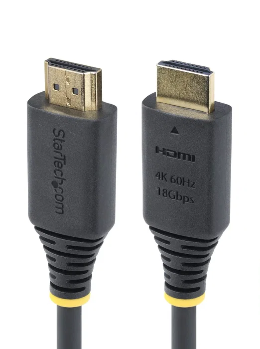 StarTech.com HDMI2-CABLE-4K60-8F Cable HDMI 2.0 Premium 2.4m - Certificado, 4K 60Hz, 1440p 144Hz, 18Gbps, Ethernet, HDR, ARC, HDCP 2.2, TPE, Negro