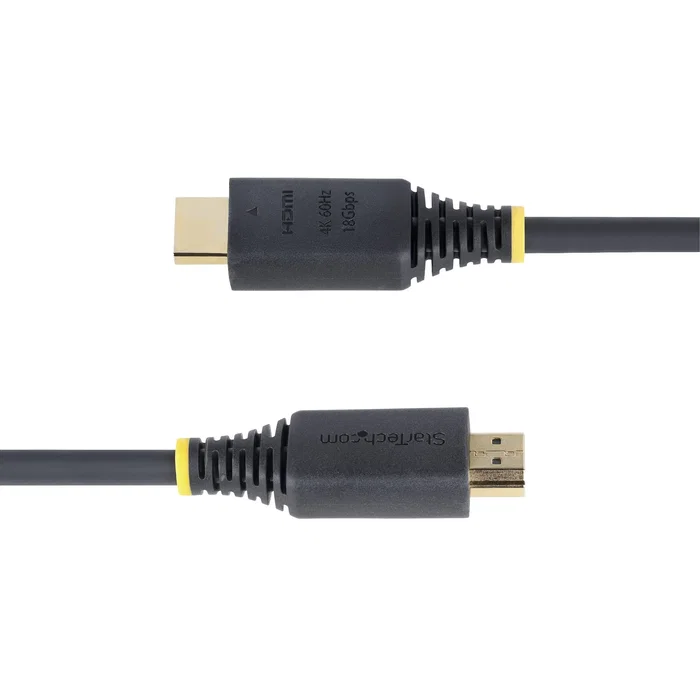 StarTech.com HDMI2-CABLE-4K60-8F Cable HDMI 2.0 Premium 2.4m - Certificado, 4K 60Hz, 1440p 144Hz, 18Gbps, Ethernet, HDR, ARC, HDCP 2.2, TPE, Negro