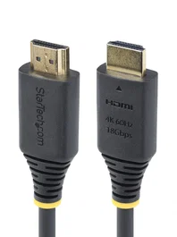 StarTech.com HDMI2-CABLE-4K60-8F Cable HDMI 2.0 Premium 2.4m - Certificado, 4K 60Hz, 1440p 144Hz, 18Gbps, Ethernet, HDR, ARC, HDCP 2.2, TPE, Negro
