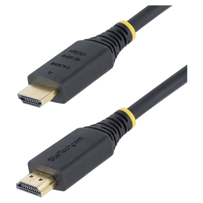 StarTech Cable HDMI 2.0 Premium Certificado Alta Velocidad 2.4m - 4K 60Hz, 1440p 144Hz, HDR10, HDCP 2.2, ARC, 18Gbps, Recubrimiento TPE - Negro