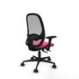 PIQUERAS Y CRESPO Silla de oficina Cilanco con mecanismo Sincro/Traslack Rosa y Gris