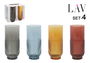 LAV Set 4 Vasos "Tokyo" 395 cc Colores (6 Cajas)