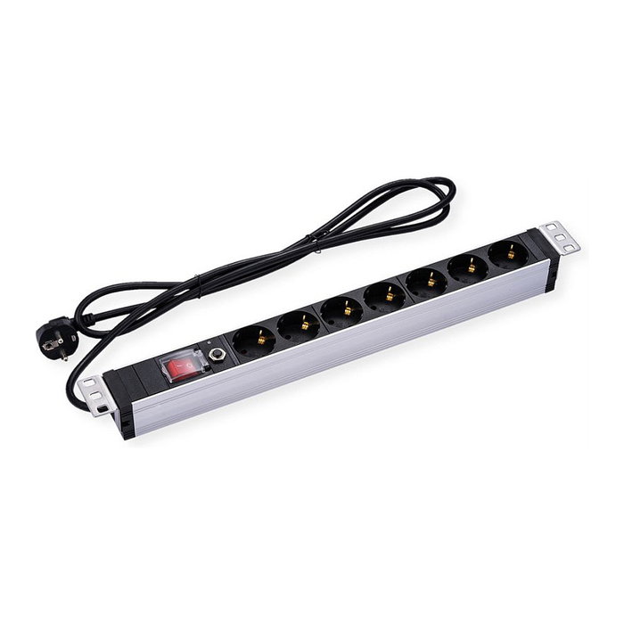 PDU Básica 1U con 7 Salidas AC Tipo F, 3 m de Cable PDU Básica 1U con 7 Salidas AC Tipo F, 3 m de Cable
