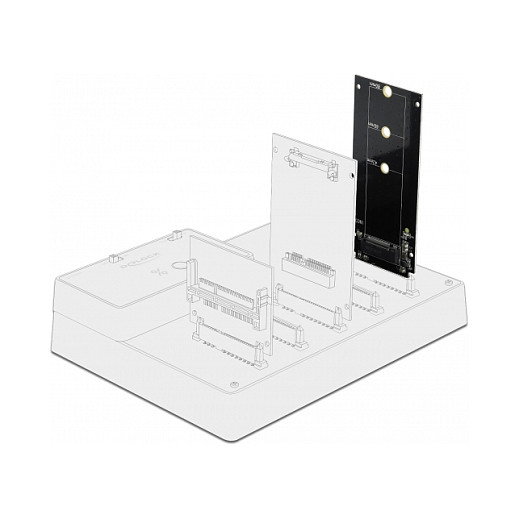 DeLOCK Adaptador de SATA de 22 pines macho a ranura M.2 Key B
