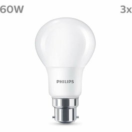 Philips Bombilla LED 60 W B22 Blanco cálido Mate - 3 piezas