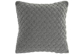 DKD Home Decor Cojín de Punto en Poliéster Gris Claro 45x45 cm (Pack de 2)