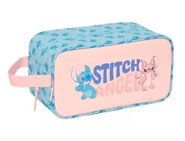 Portatodo Lilo & Stitch Ohana Azul claro Rosa claro 29 x 15 x 14 cm