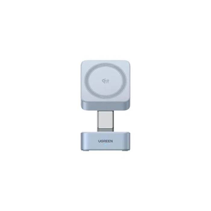 UGREEN W752 MagFlow Cargador Inalámbrico Magnético 2 en 1 25W Qi2 Gris