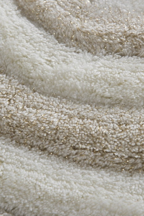 Mijölnir Alfombrilla de Baño Redonda Ecru 100% Acrílico Felpa 30mm Antibacteriana Antideslizante Lavable 90cm