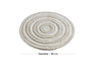 Mijölnir Alfombrilla de Baño Redonda Ecru 100% Acrílico Felpa 30mm Antibacteriana Antideslizante Lavable 90cm