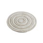 Mijölnir Alfombrilla de Baño Redonda Ecru 100% Acrílico Felpa 30mm Antibacteriana Antideslizante Lavable 90cm