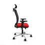 PIQUERAS Y CRESPO Silla de oficina Haches con mecanismo Sincro/Traslack, Rojo y Negro