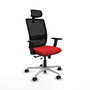 PIQUERAS Y CRESPO Silla de oficina Haches con mecanismo Sincro/Traslack, Rojo y Negro