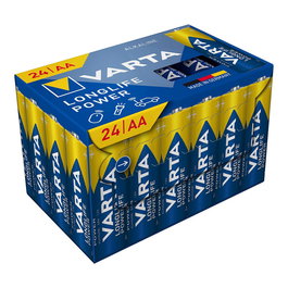 Varta Pila Alkalina AA LR06 Longlife Power Cube 14.5x50.5mm Caja 24 Uds