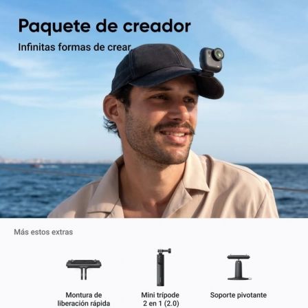 Insta360 C1mara Digital Deportiva Insta360 GO Ultra Pack Creador 4K 360 a Negra