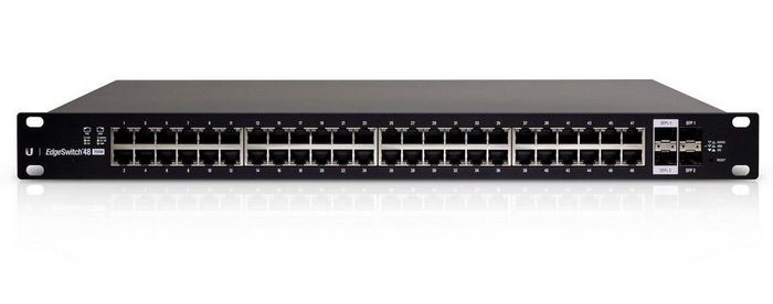 Ubiquiti EdgeSwitch Managed PoE+ Gigabit Switch, 48 Puertos Gigabit RJ45, 2 SFP, 2 SFP+, Conmutación 70 Gbps, 500W, Interfaz Gráfica y CLI Ubiquiti EdgeSwitch Managed PoE+ Gigabit Switch, 48 Puertos Gigabit RJ45, 2 SFP, 2 SFP+, Conmutación 70 Gbps, 500W, Interfaz Gráfica y CLI