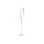 DKD Home Decor Perchero de Madera y Metal con Espejo Blanco