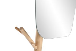 DKD Home Decor Perchero Blanco Natural Madera Metal 33x33x185 cm