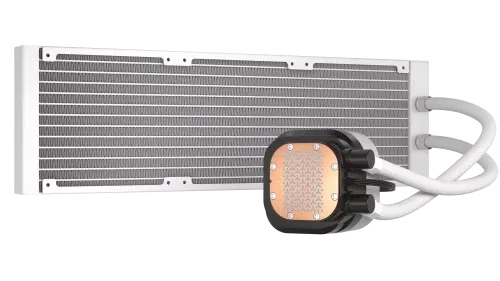 Corsair CW-9060094-WW Nautilus 240 ARGB - Sistema de Enfriamiento Líquido CPU, Ventiladores RGB de 120mm, Radiador de 240mm, Iluminación ARGB, Color Blanco