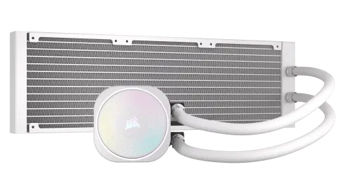 Corsair CW-9060094-WW Nautilus 240 ARGB - Sistema de Enfriamiento Líquido CPU, Ventiladores RGB de 120mm, Radiador de 240mm, Iluminación ARGB, Color Blanco