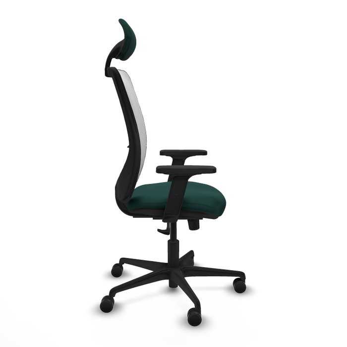 PIQUERAS Y CRESPO Silla de oficina Zulema con mecanismo Sincro, Verde botella y Blanco PIQUERAS Y CRESPO Silla de oficina Zulema con mecanismo Sincro, Verde botella y Blanco