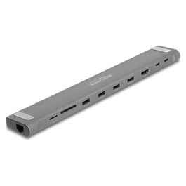 DeLOCK Estación de Acoplamiento USB Type-C Slim 4K HDMI USB 3.2 Gen 1 LAN SD PD 3.0 85W para Laptop 3840x2160 60Hz Negro Gris