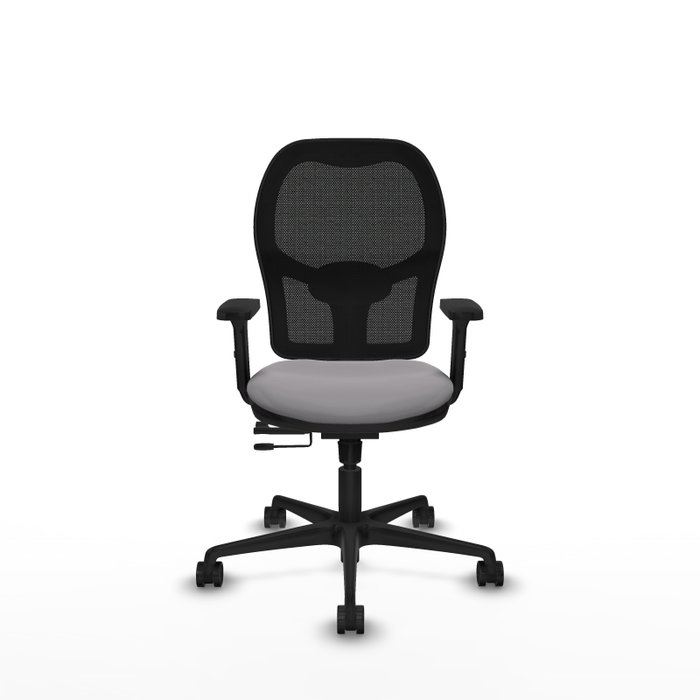 PIQUERAS Y CRESPO Silla de oficina Jorquera con mecanismo Sincro/Traslack, Gris y Negro