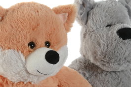 DKD Home Decor Peluche Naranja Gris 35 x 34 x 32 cm (4 Unidades)