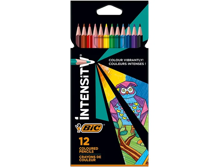 Bic Lápices de Colores Intensity Triangle Caja de 12 Unidades Colores Surtidos