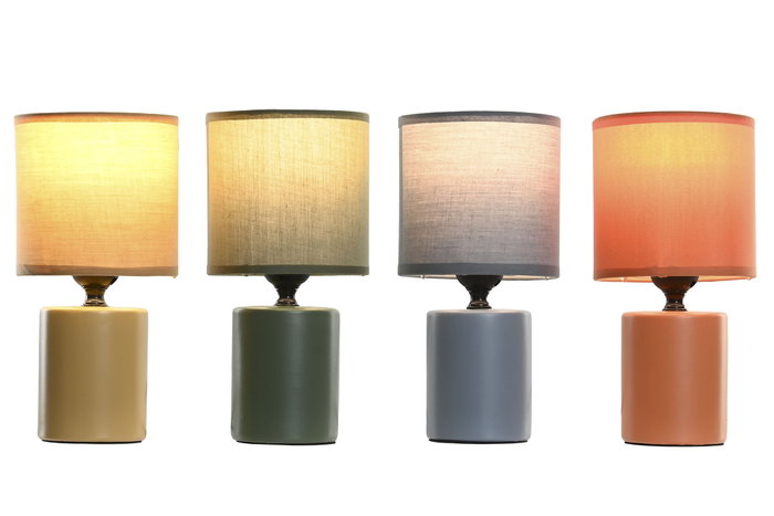 DKD Home Decor Lámpara de Sobremesa de Cerámica Surtida