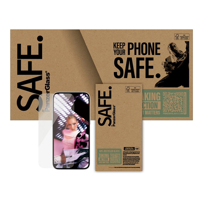 PanzerGlass SAFE Screen Protector UWF para iPhone 16e / 14 / 13 / 13 Pro PanzerGlass SAFE Screen Protector UWF para iPhone 16e / 14 / 13 / 13 Pro
