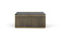 Giner y Colomer Mesa de Centro Madera de Mango Mármoles Bronce 90x90x40 cm